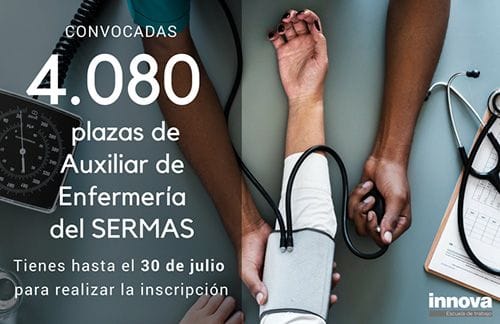 Convocadas 4.080 plazas de Auxiliar de Enfermería del SERMAS
