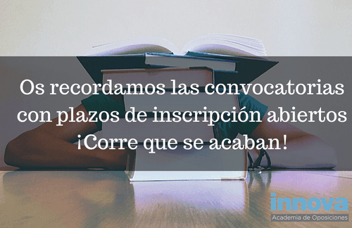 Os recordamos las convocatorias con plazos de inscripción abiertos ¡Corre que se acaban!