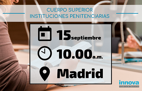 Publicada la lista de admitidos de las oposiciones al Cuerpo Superior de Instituciones Penitenciarias
